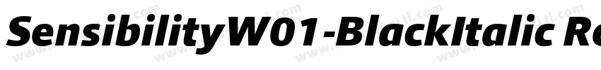 SensibilityW01-BlackItalic Regular字体转换